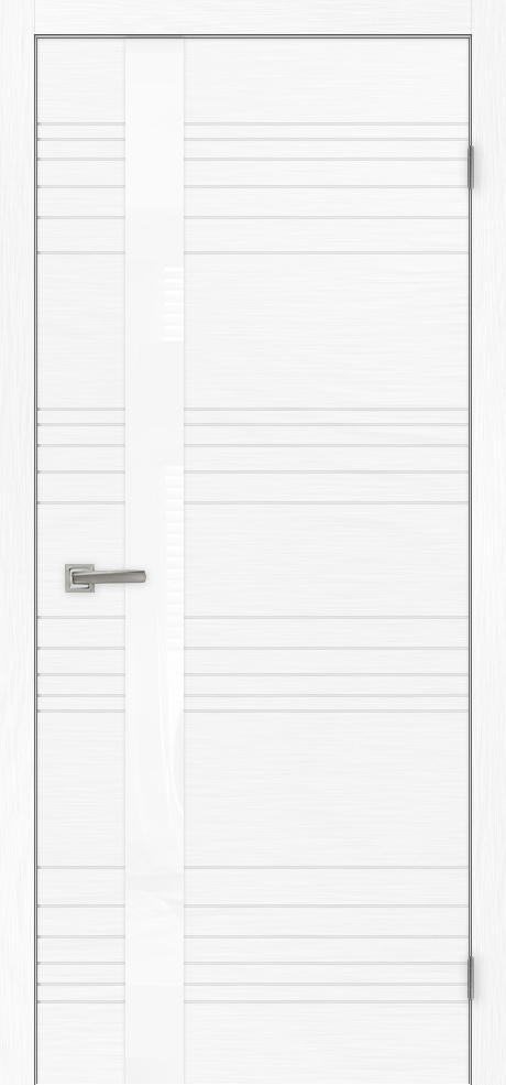 Фото Межкомнатная дверь Легенда Сити 1 стекло белое РАЛ 9010 Стекло Лакобель белое